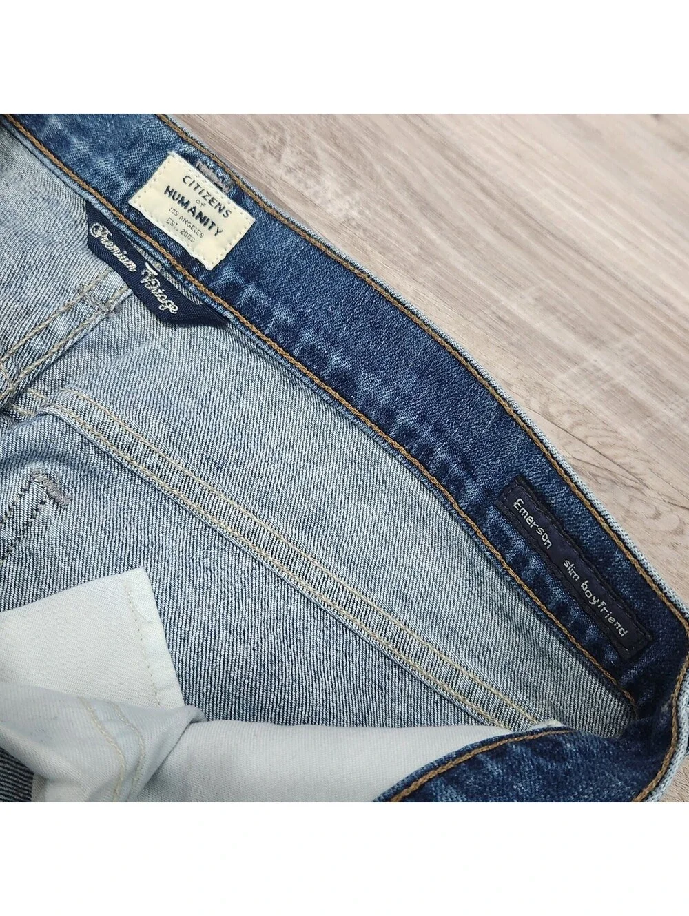 Citizens Of Humanity Jeans Emerson Slim Leg Sz 29 Premium Vintage Button Crop